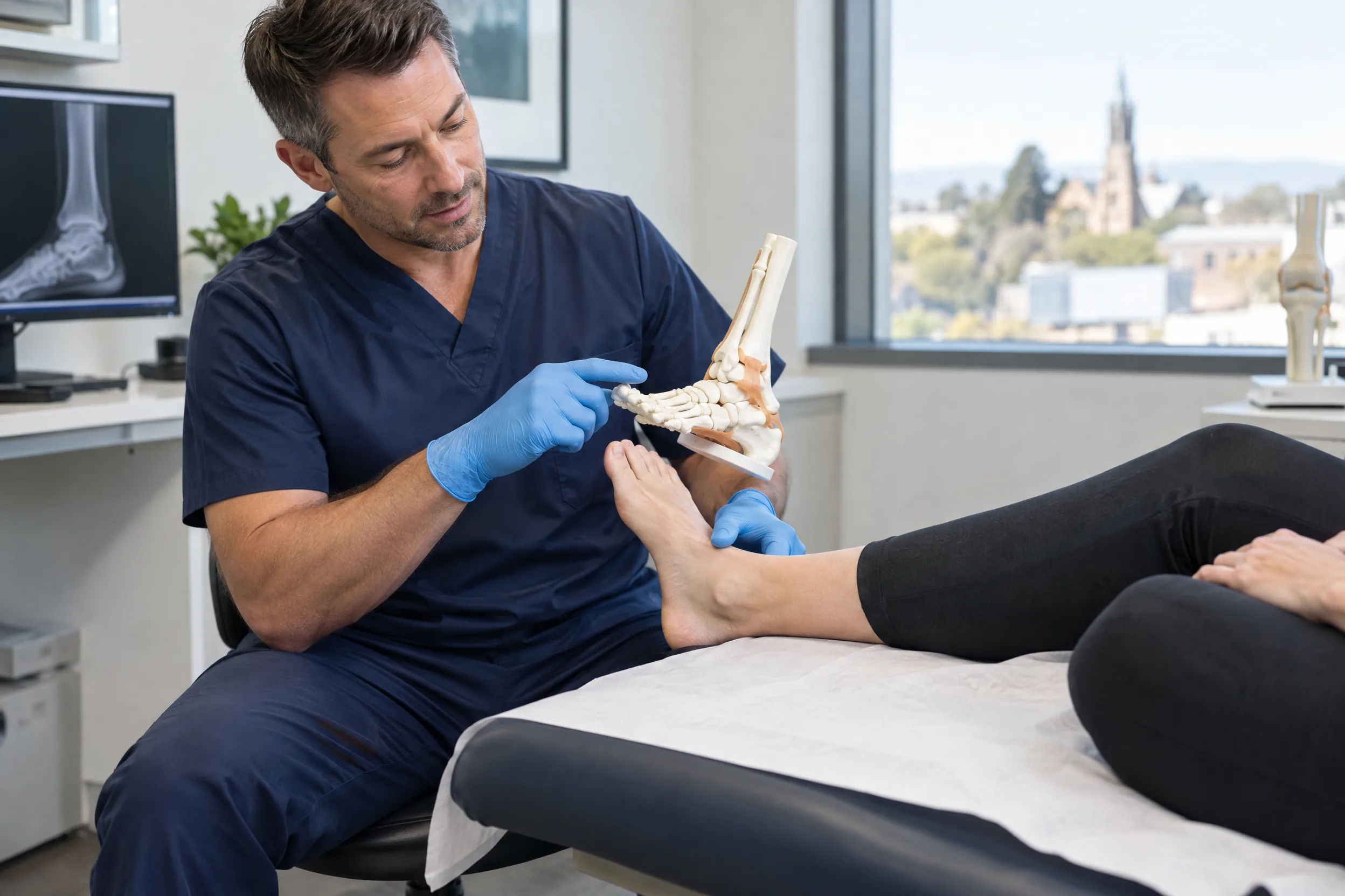 Illustrative foot and ankle examination