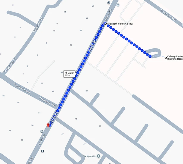 Calvary Central Districts Hospital parking map
