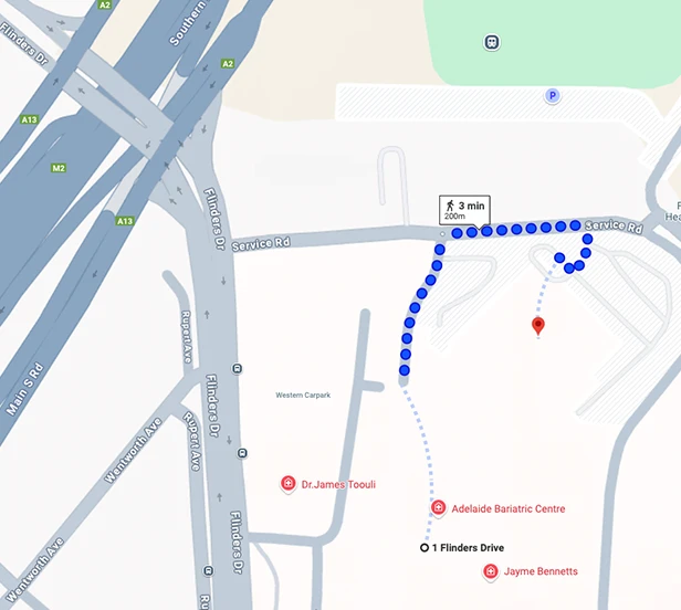 Flinders Private Hospital parking map
