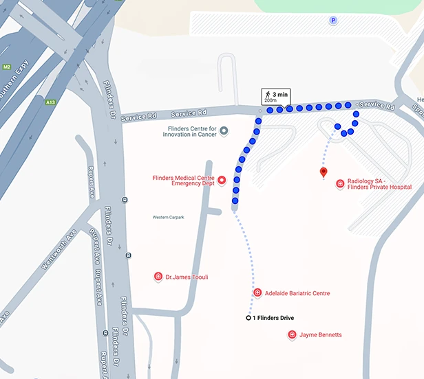 Flinders Private Hospital parking map