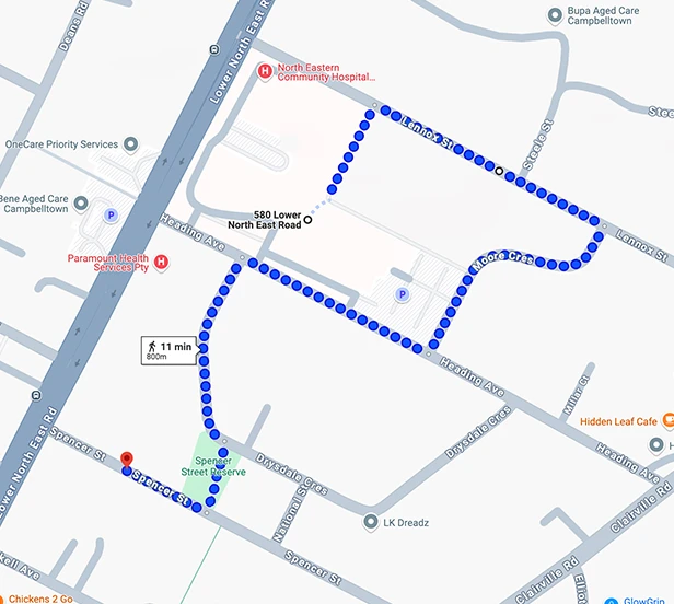 North Eastern Community Hospital parking map