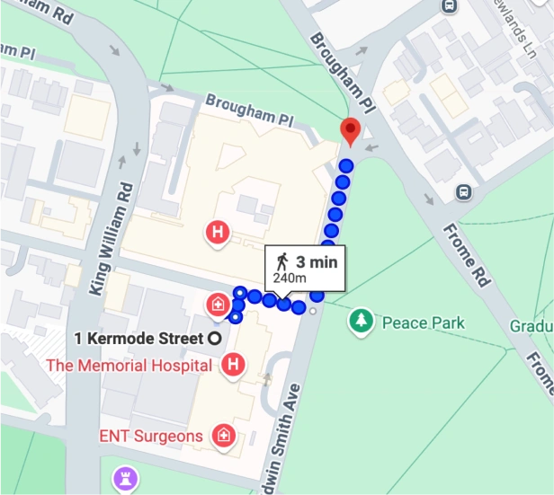 Memorial Medical Centre parking locations map
