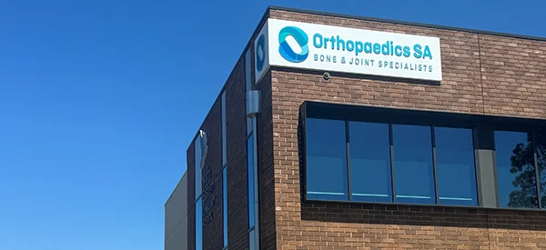 North Eastern Community Hospital building exterior with Orthopaedics SA sign