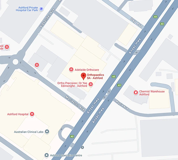 Ashford Hospital parking map